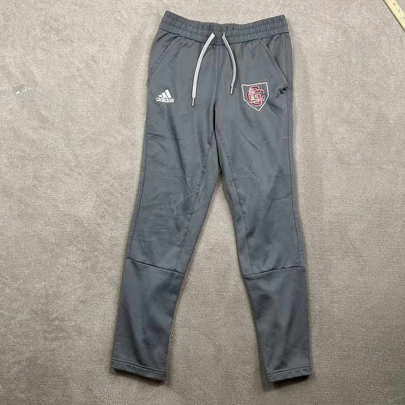 Adidas Ent22 Fleece Training Pants Mens Small Grey Joggers Ankle Zip Soccer — photo 2